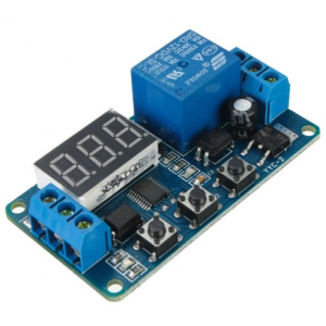 HR0214-90A 12V LED Display Digital Programmable Timer Timing Relay Module Self-lock Switch